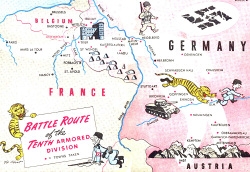 10th Armored route in Europe