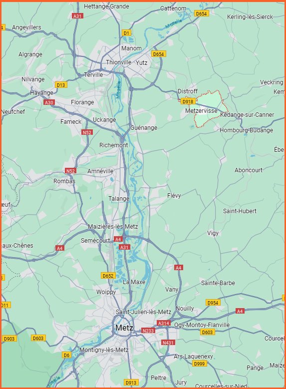 Metz-Thionville map